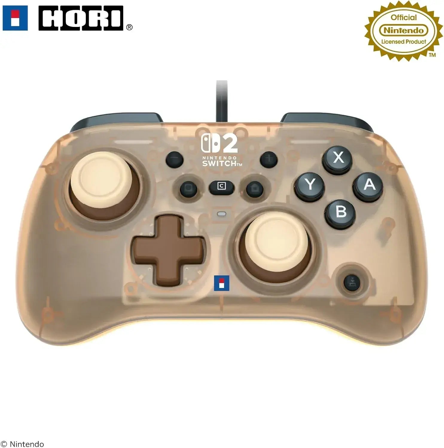 Hori Horipad Turbo Mini for Nintendo Switch 2 Controller - Brown Mocha - 4961818044968