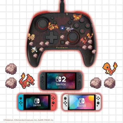 Hori Pokemon Pixel Art Wired HoriPad TURBO for Switch 2 Red