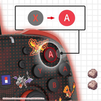 Hori Pokemon Pixel Art Wired HoriPad TURBO for Switch 2 Red
