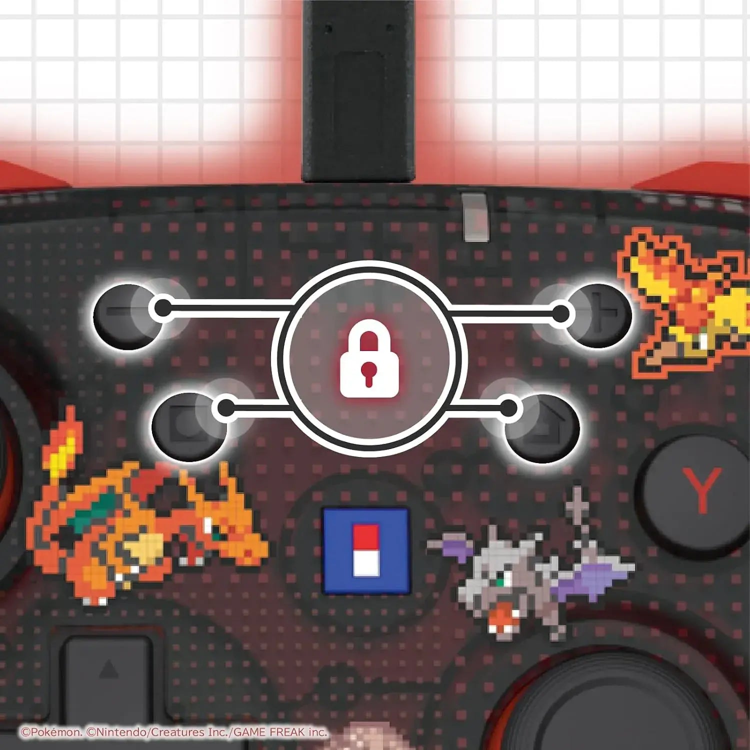 Hori Pokemon Pixel Art Wired HoriPad TURBO for Switch 2 Red