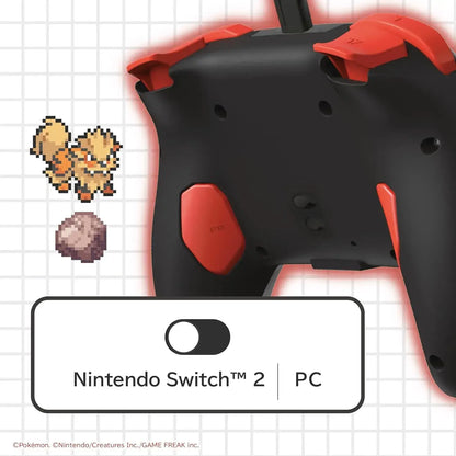 Hori Pokemon Pixel Art Wired HoriPad TURBO for Switch 2 Red