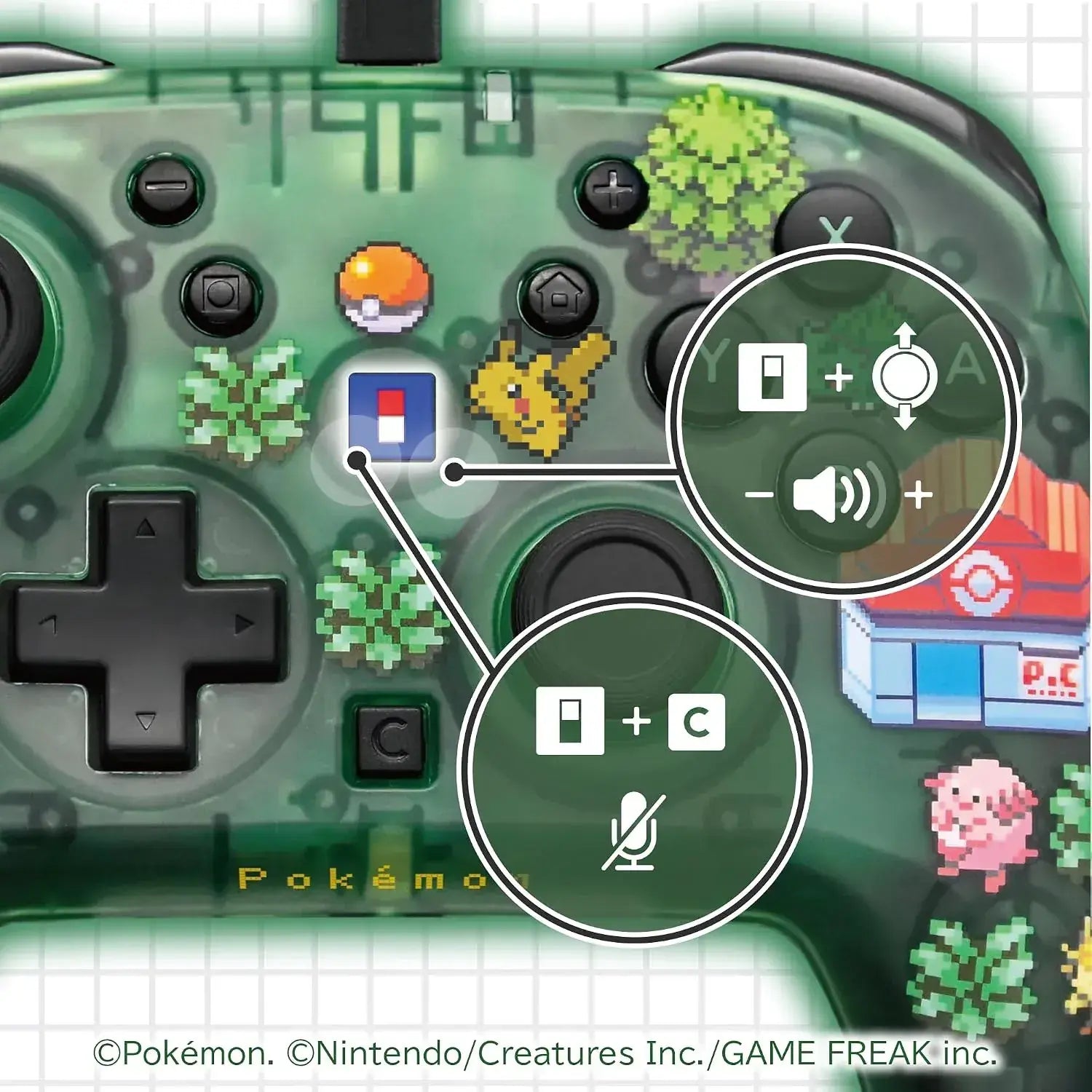 Hori Wired HoriPad Turbo for Nintendo Switch Pixel Green