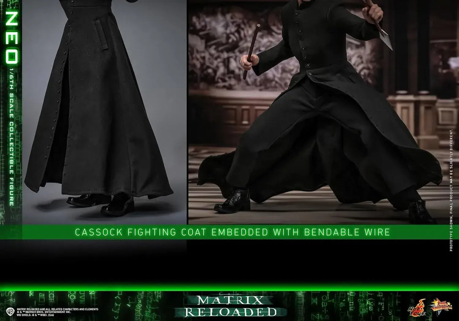 Hot Toys Matrix Reloaded Neo 1 6 Scale Figure