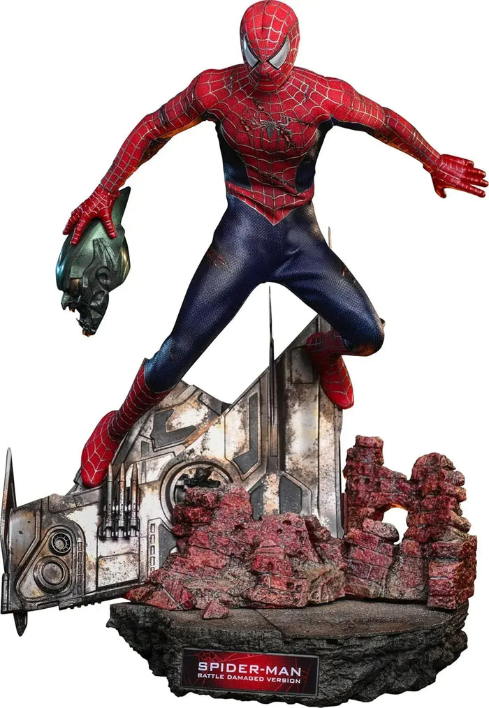 Hot Toys Spider Man Battle Damaged 1 6 Scale Figure