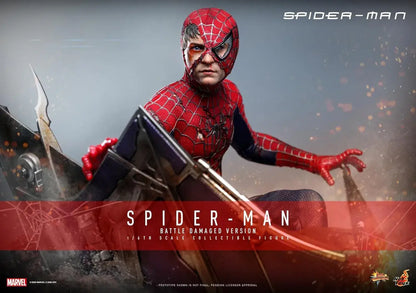 Hot Toys Spider Man Battle Damaged 1 6 Scale Figure