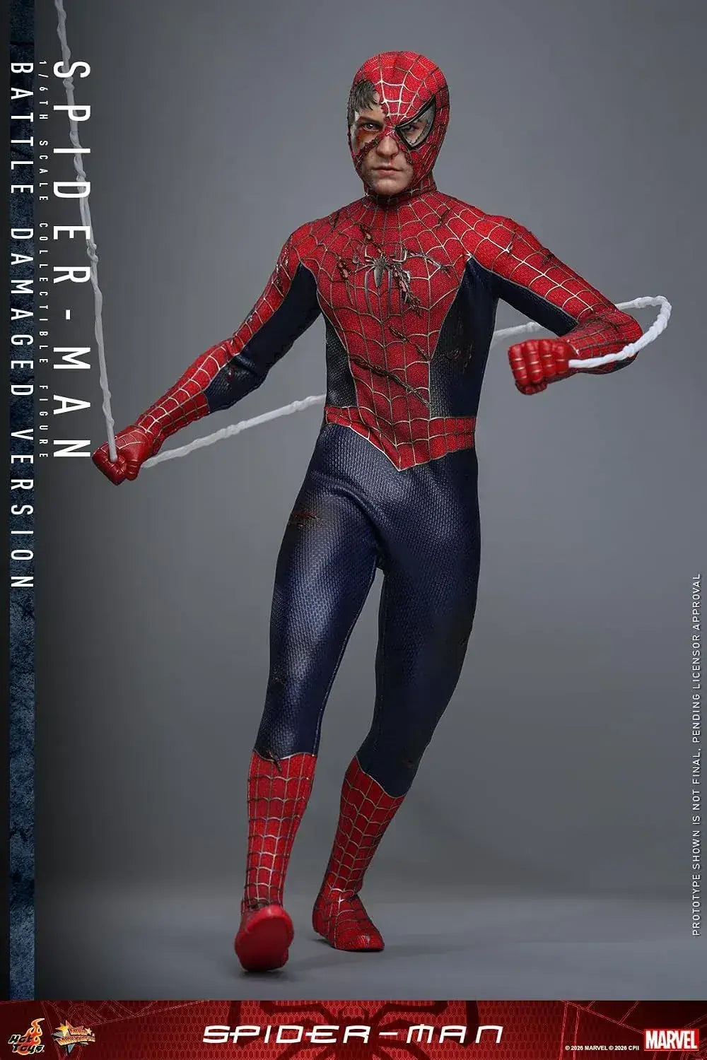 Hot Toys Spider Man Battle Damaged 1 6 Scale Figure