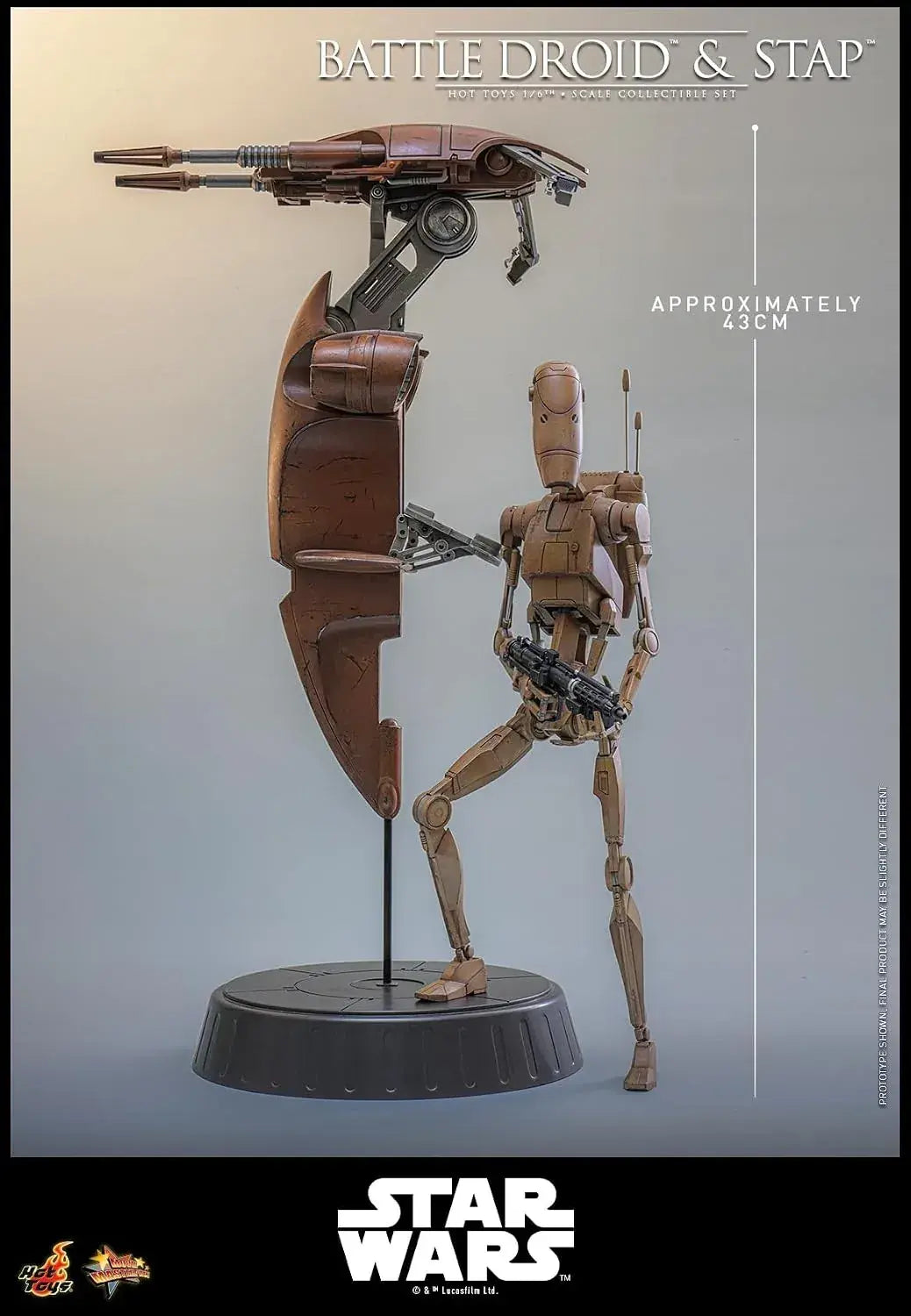 Hot Toys Star Wars Phantom Menace Battle Droid Figure