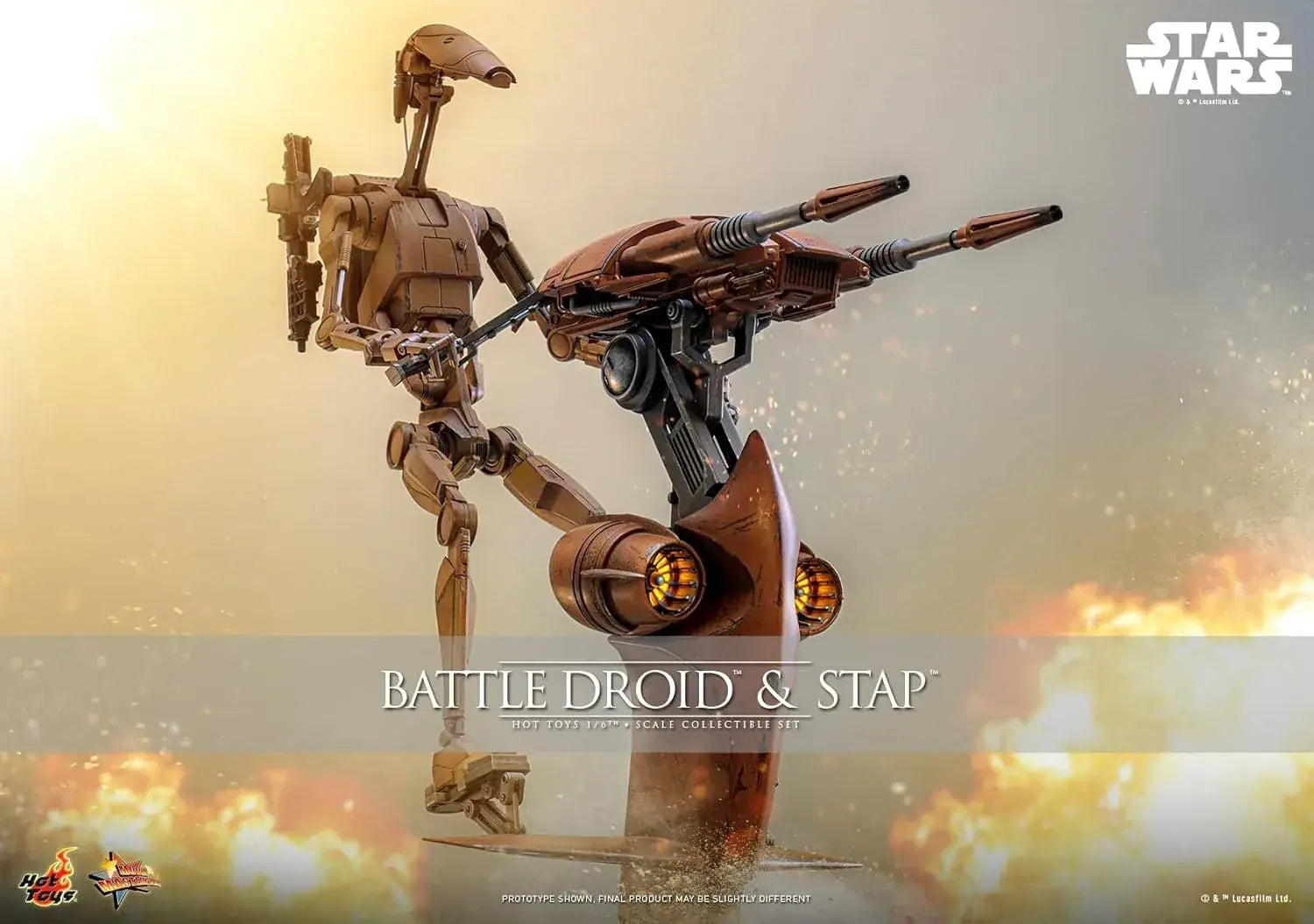 Hot Toys Star Wars Phantom Menace Battle Droid Figure