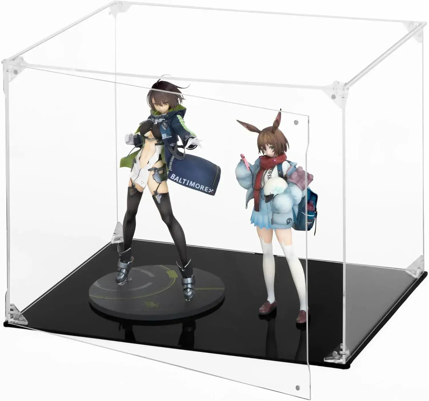 Hype Guard Figure Display Case Acrylic Mirror Shelf Collapsible - Black Base 40x30x30cm - 4580626340460