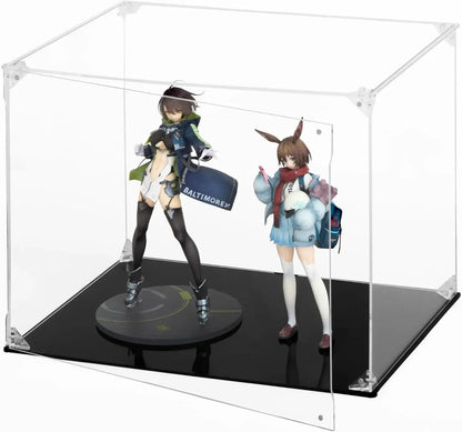 Hype Guard Figure Display Case Acrylic Mirror Shelf Collapsible - Black Base 40x30x30cm - 4580626340460