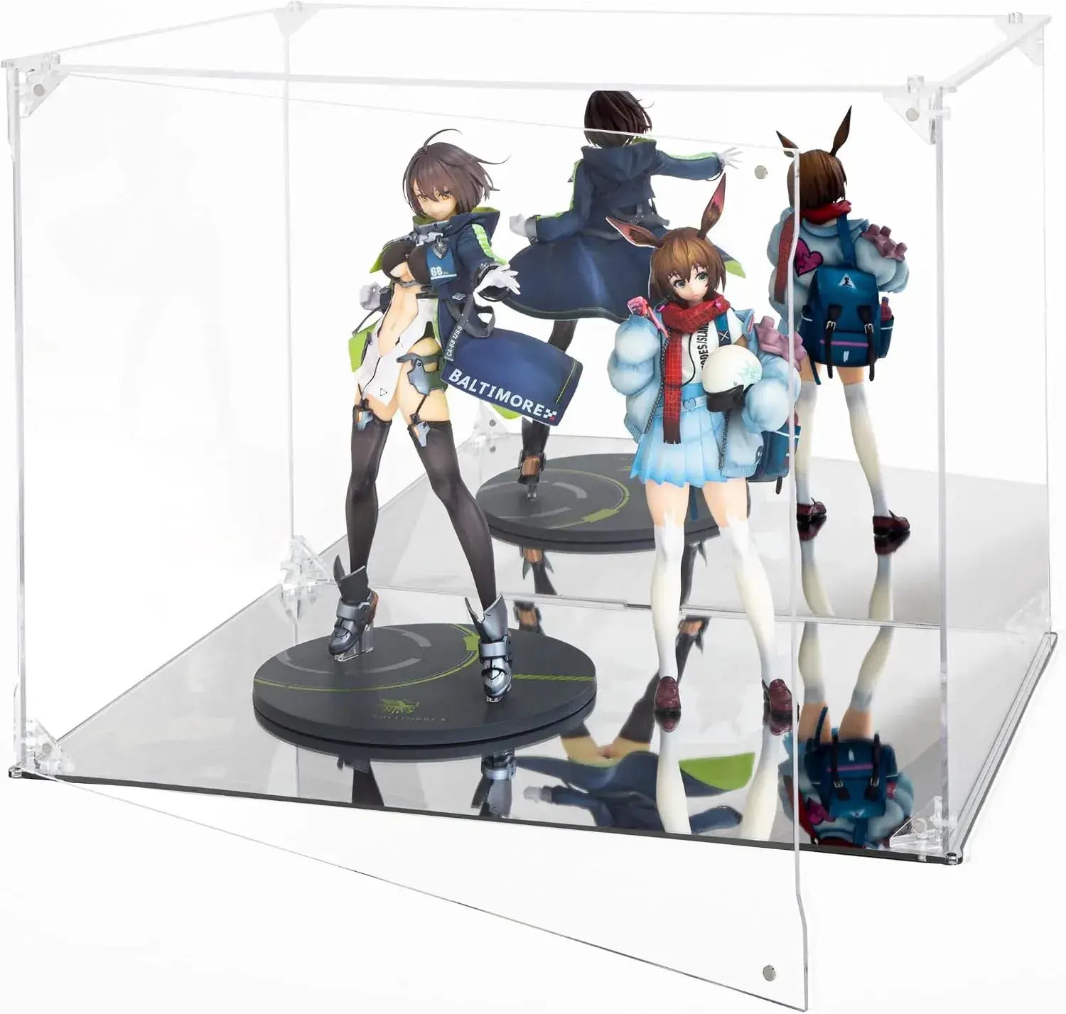 Hype Guard Figure Display Case Acrylic Mirror Shelf Collapsible - Pedestal Rear Mirror 40x30x30cm - 4580626340378