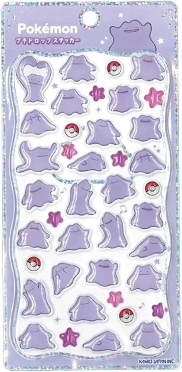 Kamio Japan Pokemon Petit Drop Sticker Ditto