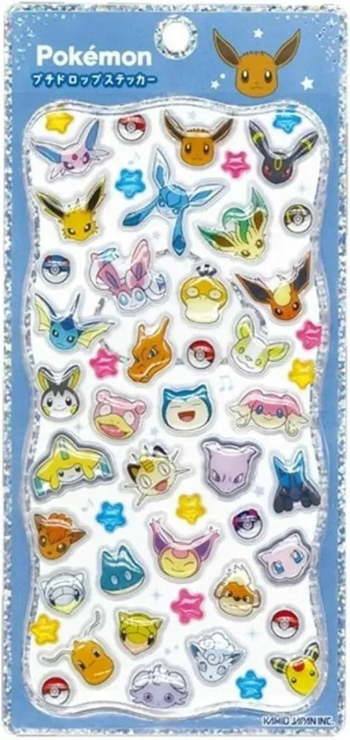 Kamio Japan Pokemon Petite Drop Face Sticker 2