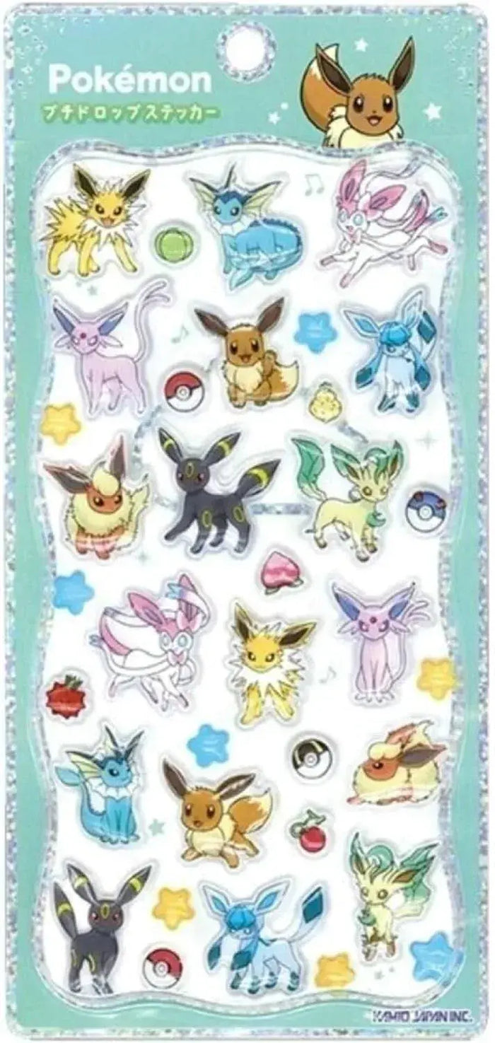 Kamio Japan Pokemon Petite Drop Sticker Eevee