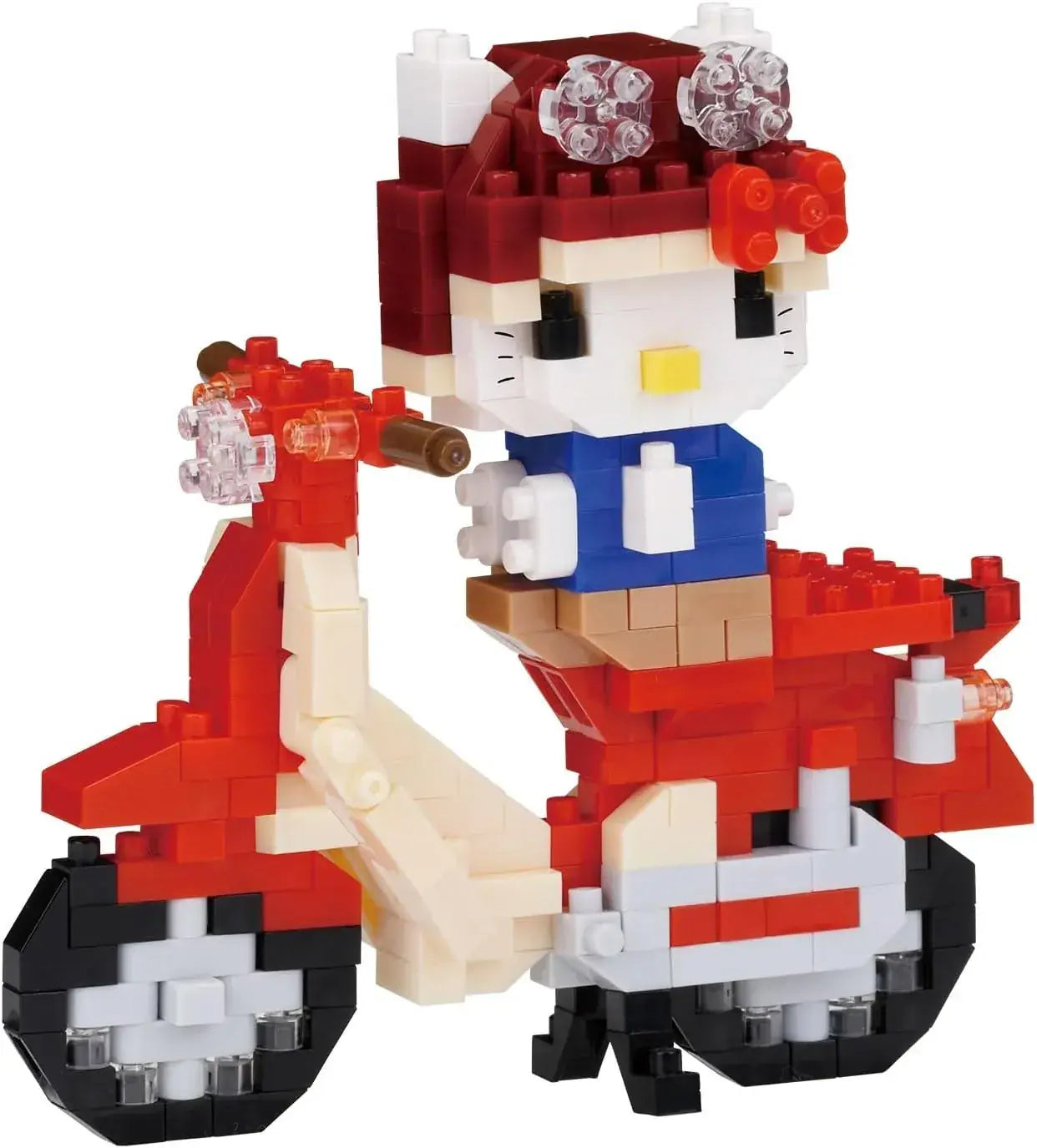 Kawada Nano Block Hello Kitty and Honda Super Cub Model Set
