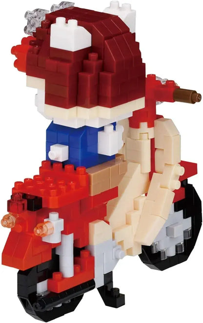Kawada Nano Block Hello Kitty and Honda Super Cub Model Set
