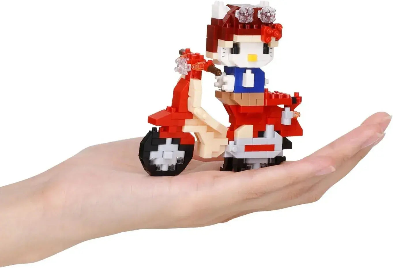 Kawada Nano Block Hello Kitty and Honda Super Cub Model Set
