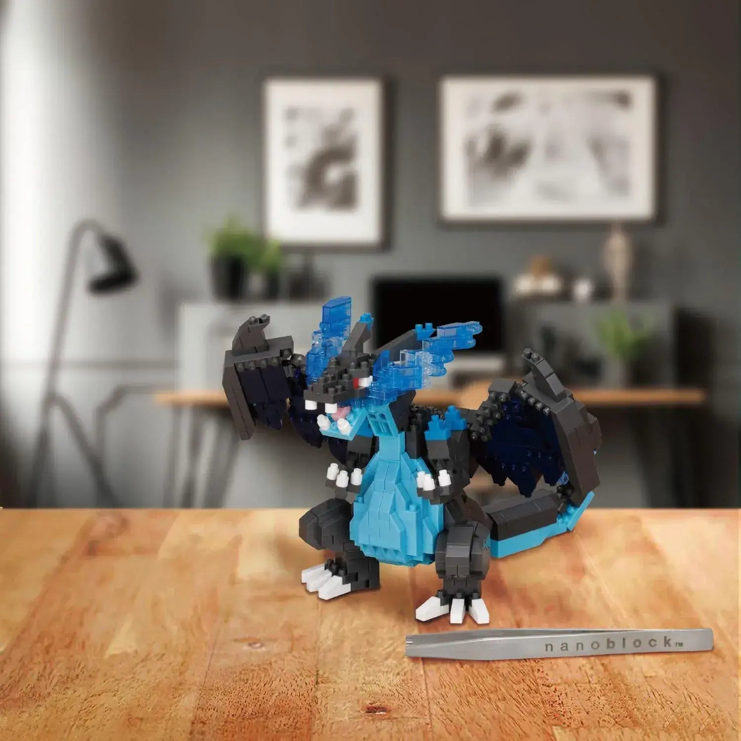 Kawada Nanoblock Pokemon Mega Charizard X Model Kit Building Toy