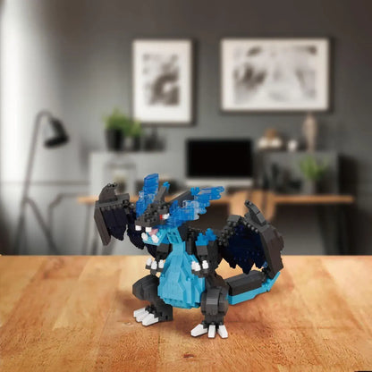 Kawada Nanoblock Pokemon Mega Charizard X Model Kit Building Toy