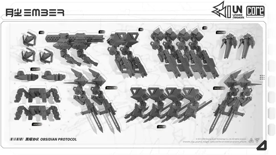 Kotobukiya Ember Obsidian Protocol UN Core Pack Plastic Kit