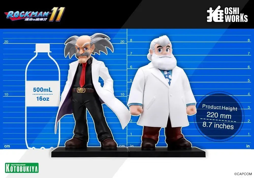 Kotobukiya Mega Man OSHI Works Dr Wily & Dr Light PVC Figure