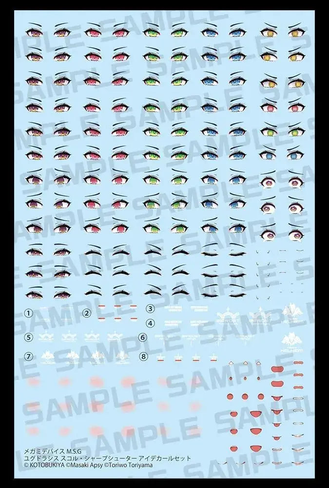 Kotobukiya Megami Device Sharp Shooter Eye Decal Set