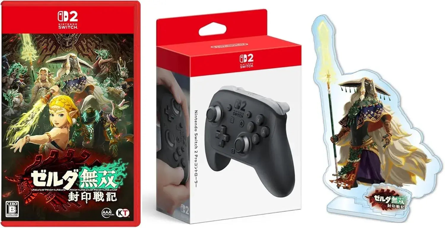 KT Zelda Warriors Age of Imprisonment Nintendo Switch 2 Game - Amazon Exclusive Pro Controller Set - 2200630162910