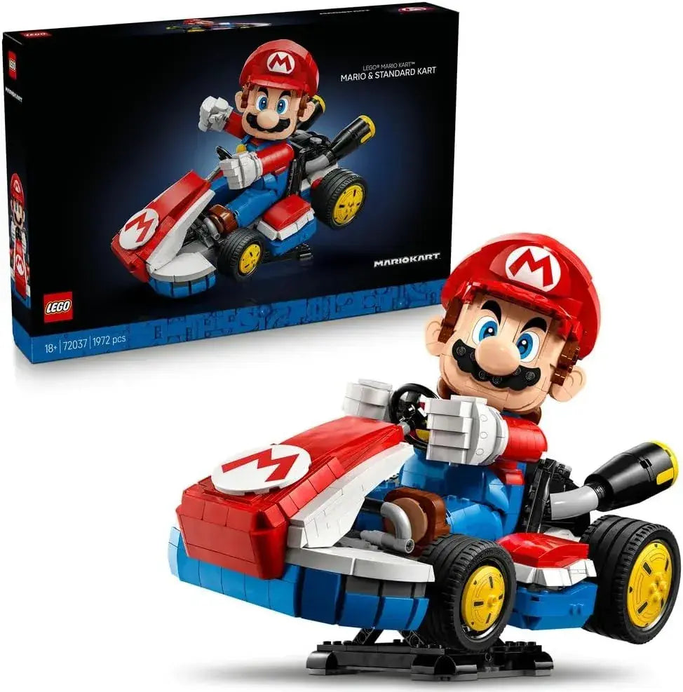 LEGO Super Mario World Mario and Yoshi Toy Birthday Gift Block Set - Mario Kart Standard Cart - 5702017816548