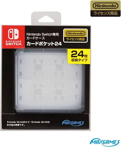 Max Games Nintendo Switch 2 Card Case Card Pocket 24 Holder - White - 4969123258926