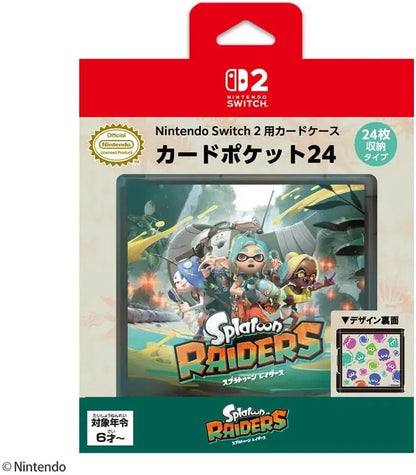 Max Games Nintendo Switch 2 Card Case Card Pocket 24 Holder - Splatoon Raiders - 4969123262251