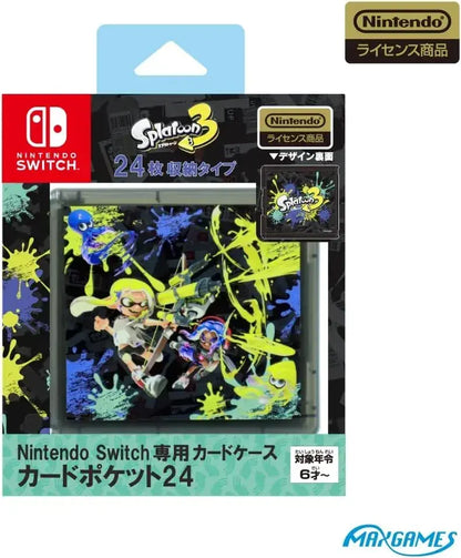Max Games Nintendo Switch 2 Card Case Card Pocket 24 Holder - Splatoon 3 - 4969123261179
