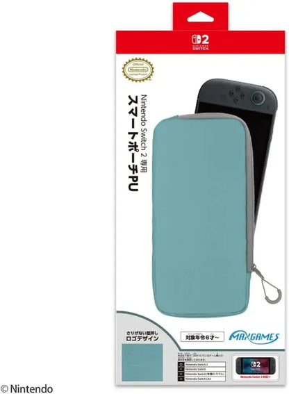 Max Games Nintendo Switch 2 Smart Pouch - Denim Blue Grey - 4969123261926