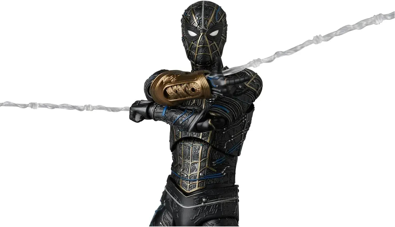 Medicom Toy MAFEX Spider Man Black Gold Suit Figure