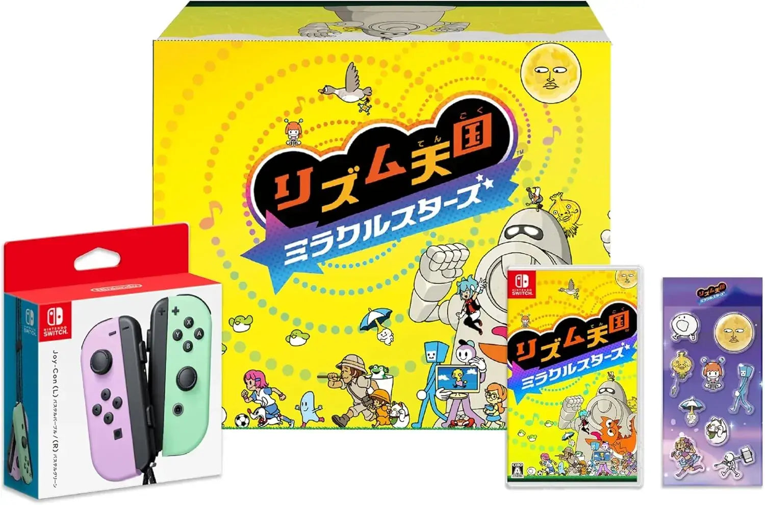 Nintendo Rhythm Heaven Miracle Stars Video Game - Amazon Exclusive Bonus Joy-Con Set - 2200150174134