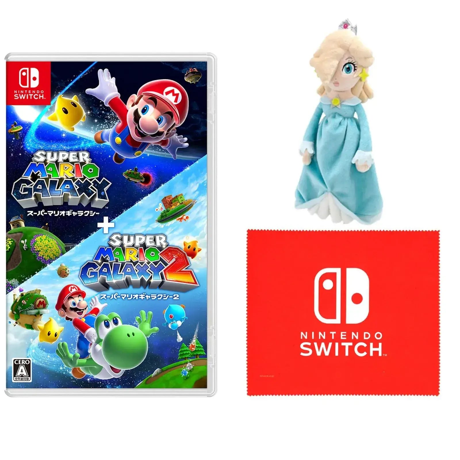 Nintendo Super Mario Galaxy 1 & 2 Video Game - Amazon Exclusive Rosetta Plush Set - 2200630162231