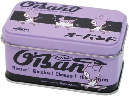 Oband Hello Kitty Silicone Rubber Band Tin Product - Kuromi - 4971620235508