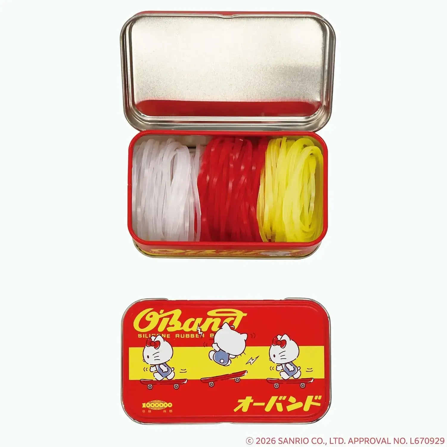 Oband Hello Kitty Silicone Rubber Band Tin Product
