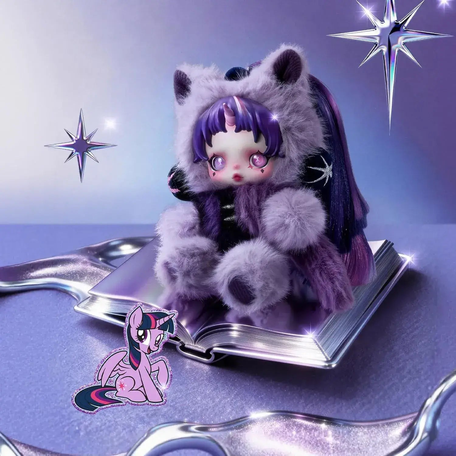 Pop Mart SKULLPANDA My Little Pony Plush Pendant Silk 1 Piece