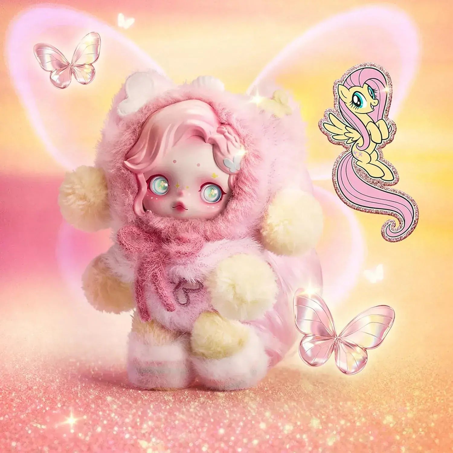 Pop Mart SKULLPANDA My Little Pony Plush Pendant Silk 1 Piece