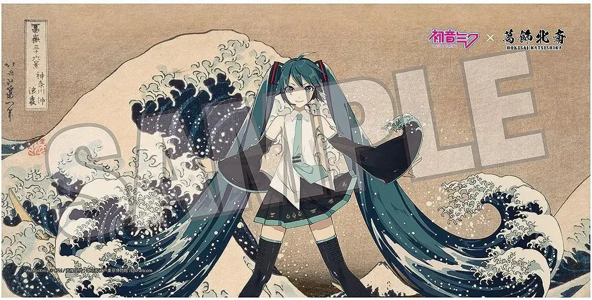 Presence Hokusai x Hatsune Miku Bath Towel Polyester