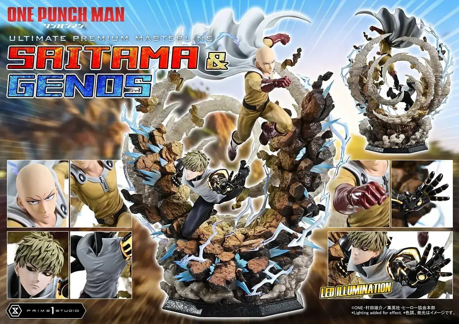 Prime 1 Studio One Punch Man Saitama and Genos Polystone Figure