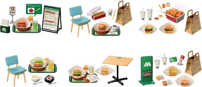 Re-Ment Hot Taste Moss Burger Miniature Toy Set