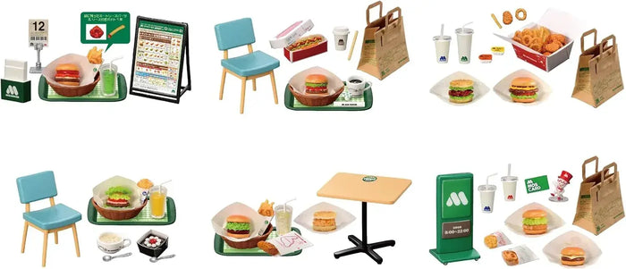 Re-Ment Hot Taste Moss Burger Miniature Toy Set