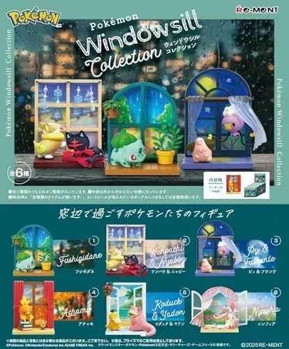 Re-Ment Pokemon Windowsill Collection PVC Figure Box