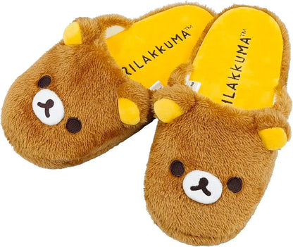 Rilakkuma Face Room Shoes - Brown - 4962884013438