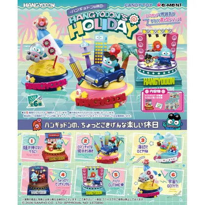 Re-Ment Sanrio Hangyodon Holiday Candy Toy Figure 6-Piece Box