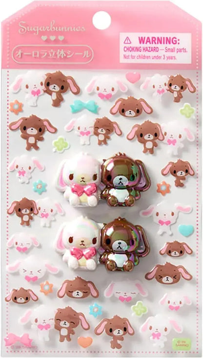 Sanrio Aurora 3D Sticker - Sugar Bunnies - 4550624226011