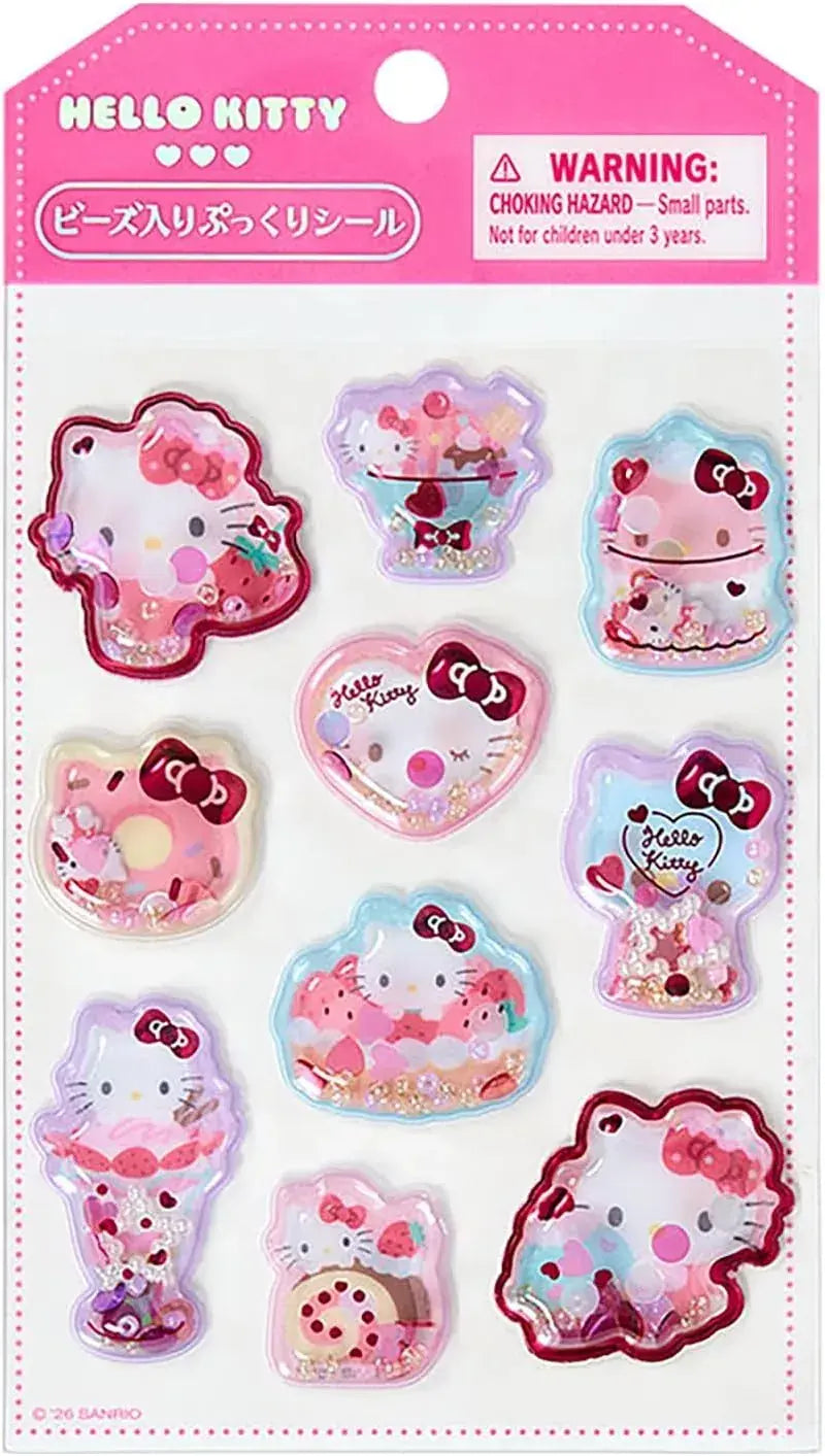 Sanrio Aurora 3D Sticker - Hello Kitty Beaded Squishy Seal - 4550624226356