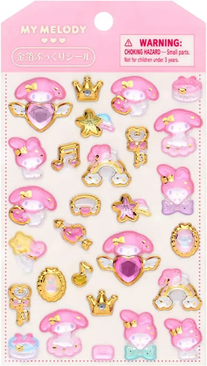 Sanrio Aurora 3D Sticker - My Melody Gold Foil Squishy - 4550624226257