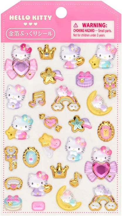 Sanrio Aurora 3D Sticker - Hello Kitty Gold Foil Squishy - 4550624226141